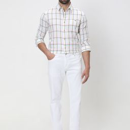 Mufti Plus Size Trim Slim Fit Tartan Checks Checked Pure Cotton Casual Shirt-picture-37