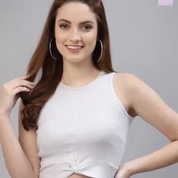 Friskers Pack of 2 Round Neck Cotton Fitted Crop Top-picture-30