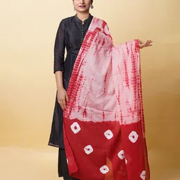 Unnati Silks Tie and Dye Dyed Cotton Dupatta-image-62