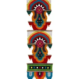 PURINA'S Brown & Red Embroidered Cotton Wall Hanging-picture-17