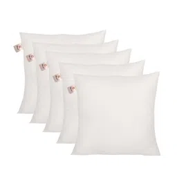 Home Set Of 5 White Solid Microfibre Cushion Inserts-picture-24