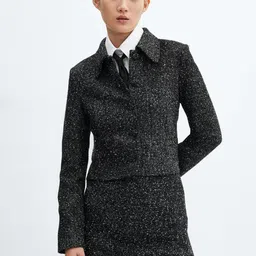 MANGO Marbled Tweed Tailored Jacket-picture-21