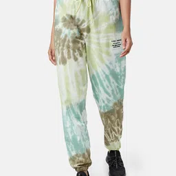 Ajile by Pantaloons Women Tie & Dyed Relaxed Fit Cotton Joggers-image-40
