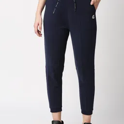Pepe Jeans Women Navy Blue Solid Straight-Fit Cotton Joggers-picture-42