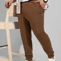 Instafab Plus Men Plus Size Striped Cotton Joggers-picture-23