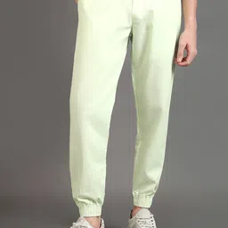 Bewakoof Men Lime Green Pure Cotton Joggers-image-21