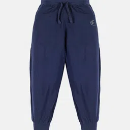 KiddoPanti Kids Navy Blue Solid Pure Cotton Joggers-picture-15
