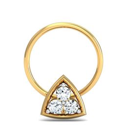 KUBERBOX Demira 18KT Gold Diamond Studded Nose Pin-0.36 gm-picture-19