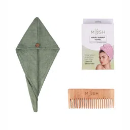 MUSH Olive Green Bamboo 500 GSM Hair Wrap Towel-image-59
