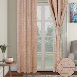 Aura  2 Pieces Geometric Velvet out Door Curtains-picture-4