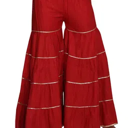 BCZ Style Women Flared Woven Palazzos-picture-33