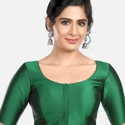 Biyu Round Neck Silk Saree Blouse-picture-38