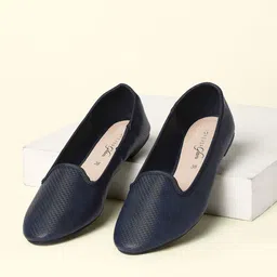 Forever Glam by Pantaloons Women Navy Blue Textured PU Slip-On Sneakers-picture-41