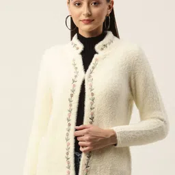 APSLEY Women Embroidered Detail Front Open Sweater-picture-35