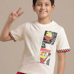 Kids Ville Boys Minions Printed Pure Cotton T-Shirt-picture-23
