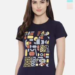 Fabflee Pack of 3 Geometric Printed Cotton T-shirt-picture-38