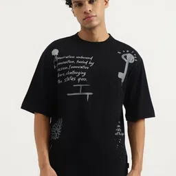 United Colors of Benetton Men Typography Printed Round Neck Pure Cotton Oversized T-shirt-picture-57