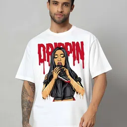 KAIDO Men Drop-Shoulder Sleeves Pure Cotton T-shirt-picture-14