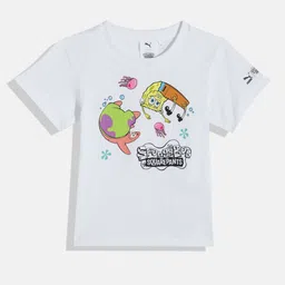 Puma Kids x SPONGEBOB Printed Relaxed Fit Pure Cotton T-shirt-picture-44