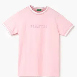 United Colors of Benetton Boys Typography Pure Cotton T-shirt image 1