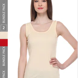 IndiWeaves Pack Of 2 Scoop Neck Pure Cotton Tank Tops-picture-16