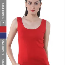 IndiWeaves Pack of 2 Pure Cotton Tank Tops-picture-13