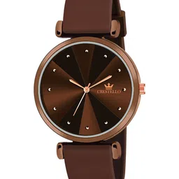 CRESTELLO Men Brass Dial & Straps Analogue Multi Function Watch CR-CK137-BRWN-picture-11