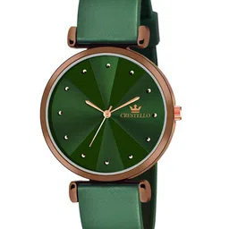 CRESTELLO Men Brass Dial & Straps Analogue Multi Function Watch CR-CK137-GRN-picture-20