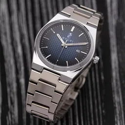Sylvi Men Stainless Steel Straps Analogue Multi Function Watch PRO-blue-silver-picture-10