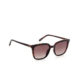 Fossil Women Brown Lens & Brown Full Rim Rectangle Sunglasses-image-9