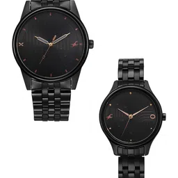 Fastrack Unisex Brass Patterned Dial & Bracelet Style Straps Analogue Watch 33056296NM02P-picture-22