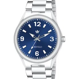 CRESTELLO Men Stainless Steel Bracelet Style Straps Analogue Watch CR-GR039-BLU-CH-picture-10