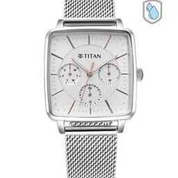 Titan Women Silver-Toned Dial & Steel Toned Stainless Straps Analogue Watch-picture-21