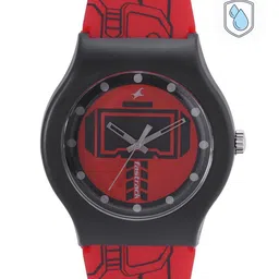 Fastrack Unisex Red Printed Dial & Red Marvel Avengers Straps Analogue Watch 9915PP86-picture-4