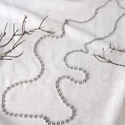 TEEJH Silver-Plated Minimal Oxidised Body Chain image 1