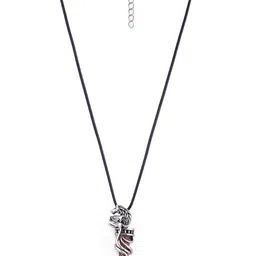 EL REGALO Unisex Brown & Silver-Plated Wolf pendent Necklace-picture-32