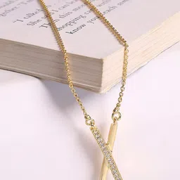 HOT AND BOLD Gold-Plated & White Necklace-image-6