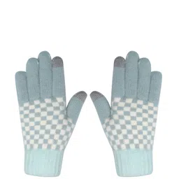 LOOM LEGACY Women Knitted Design Winter Acrylic Hand Gloves-picture-31