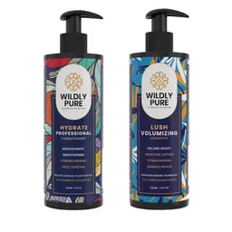 Wildly Pure Lush Volumizing Shampoo & Hydrate Professional Conditioner Combo - 150 ml each-picture-1