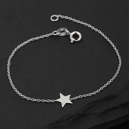 Carlton London 925 Sterling Silver- Rose Gold-Plated CZ-Stone-Studded Charm Bracelet-picture-32