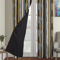 HOUZZCODE Multicoloured Black Out Window Curtain-picture-28