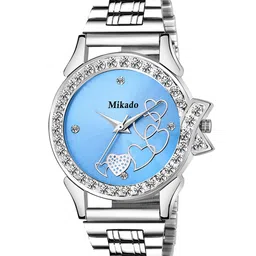 Mikado Women Multicoloured Brass Embellished Dial & Silver Toned Stainless Steel Bracelet Style Straps Watch-picture-41
