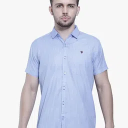 Kuons Avenue Men Blue Smart Slim Fit Casual Shirt-picture-16