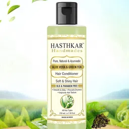Hasthkar Handmades Natural Aloe Vera & Green Tea Hair Conditioner - 210 ml-picture-9