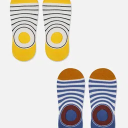 TOFFCRAFT Men Pack Of 2 Patterned Shoe Liner Socks image 1