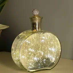 Homesake Mercury Silver Round Bottle Copper Star String Lights with Dazzle Ball Lid-picture-25