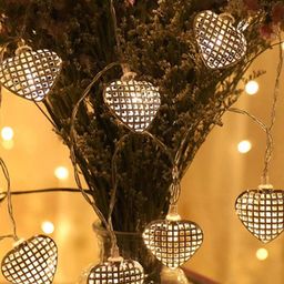 Homesake Golden Heart Shaped LED Fairy String Lights-picture-6