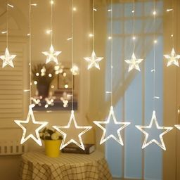 SPARK WORLD Yellow Star Shaped String Lights-picture-45