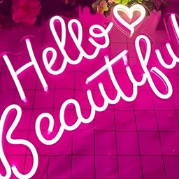 Neon signs india Pink Hello Beautiful LED String Light-picture-47
