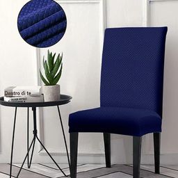 Cortina Navy Blue Solid Chair Cover-picture-15